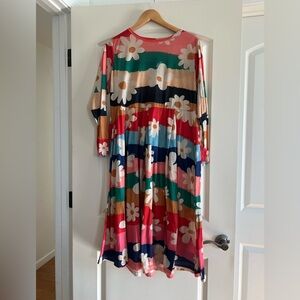 Colorful Floral Striped Dress (ON HOLD!)
